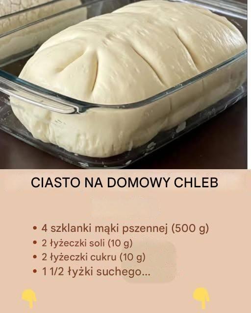 Miękkie domowe ciasto chlebowe