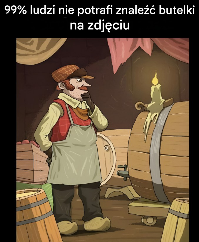 Ukryta butelka na obrazku – czy uda ci się ją znaleźć? Sprawdź swój wzrok!