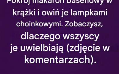Pokrój makaron pływacki w krążki i owiń je lampkami choinkowymi. Zrozumiesz, dlaczego wszyscy je uwielbiają.