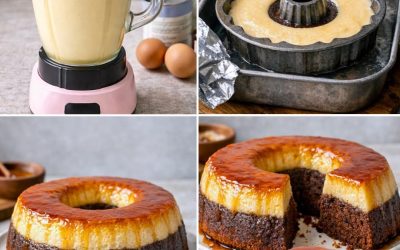 Kremowy czekoladowy flan mamy
