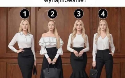 Jaki strój jest idealny na rozmowę kwalifikacyjną? Opcje 1, 2, 3 i 4: porównaj przykłady i wybierz ten, który Ci odpowiada.