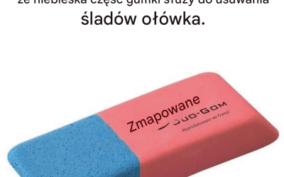 Do czego właściwie służy niebieska część gumki?