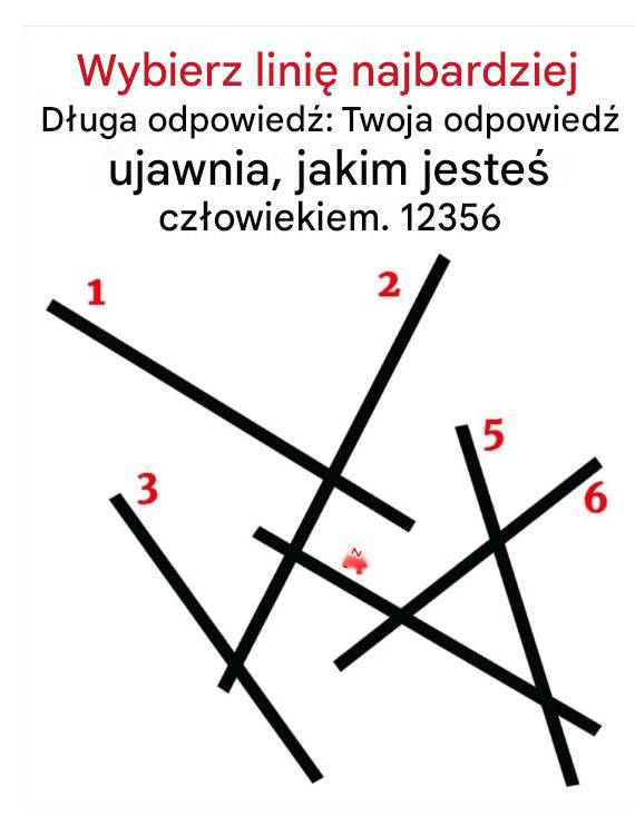 Wybierz najdłuższą linię; Twoja odpowiedź ujawni, jakim typem człowieka jesteś.