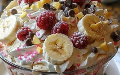 Niebiański banan i malinowy sen – deser z raju